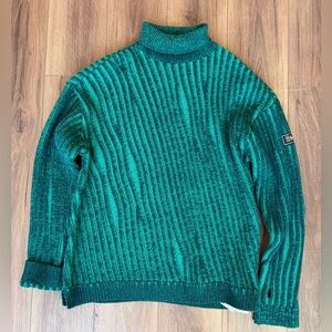 Ader Error Frank Turtleneck Size A3 L Oversized Mens Green Sweater $485
